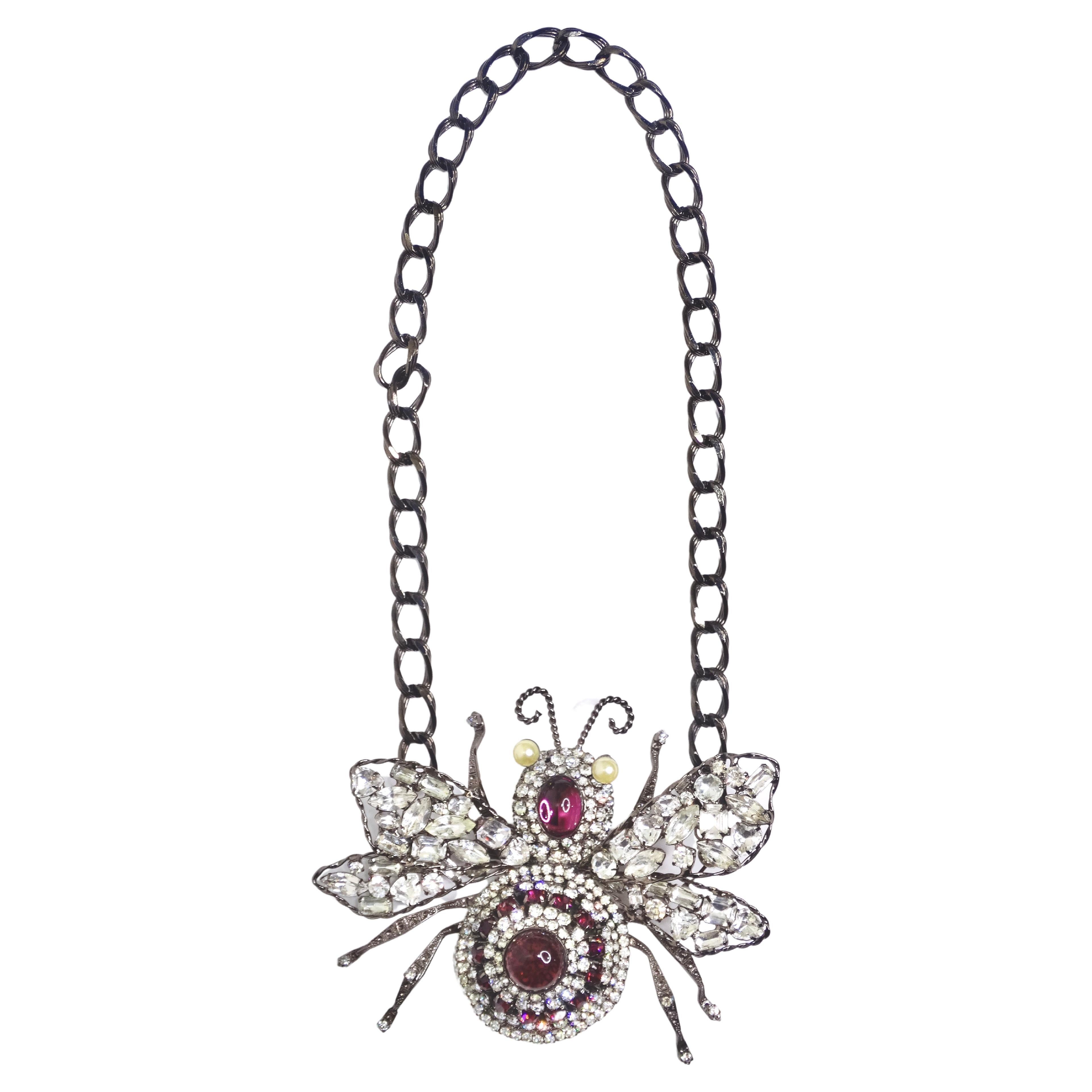 Lawrence Vrba Huge Lux Bee Statement Necklace