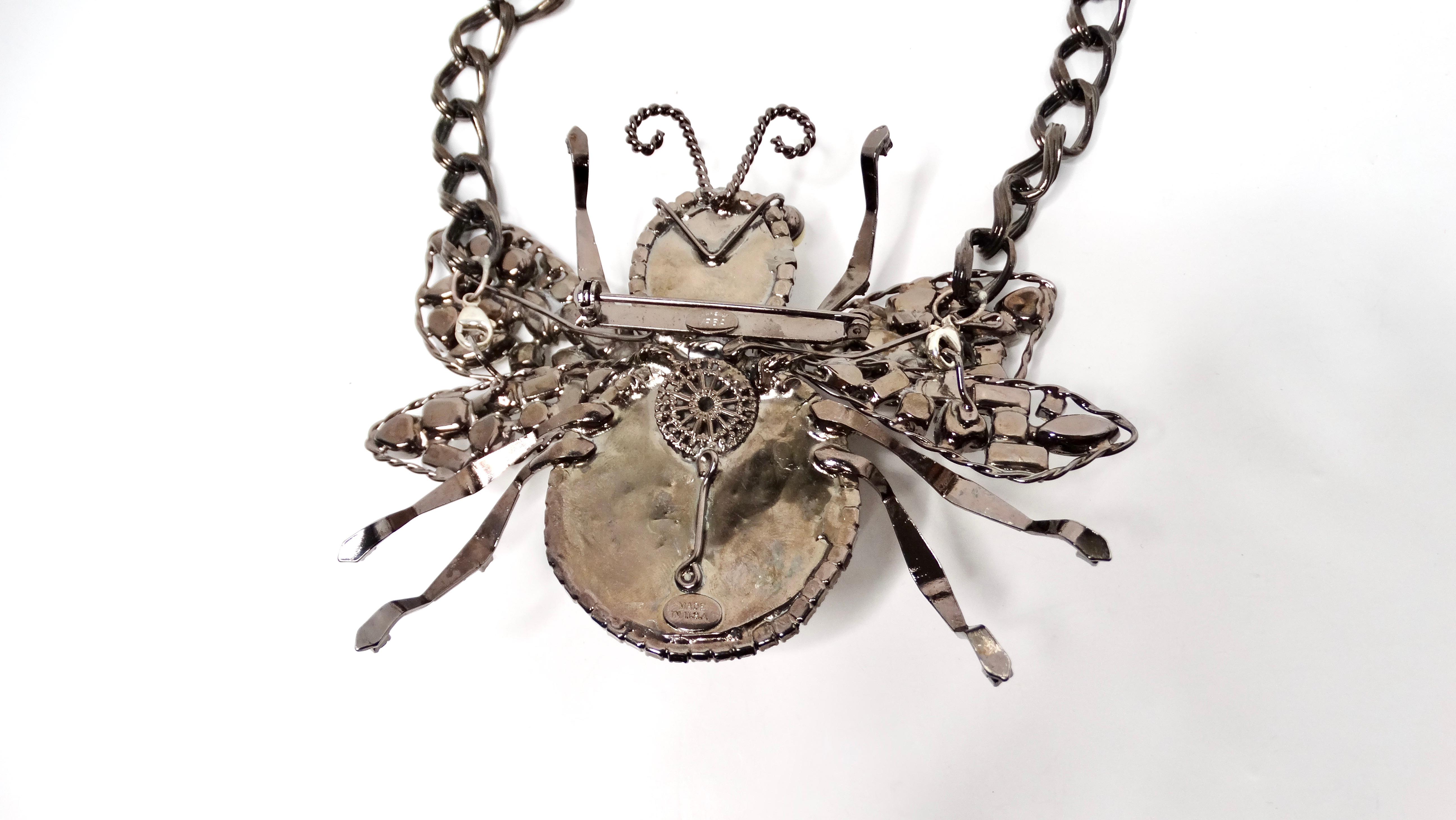 Collana o spilla con ape grande impreziosita da Lux di Lawrence Vrba in vendita 1