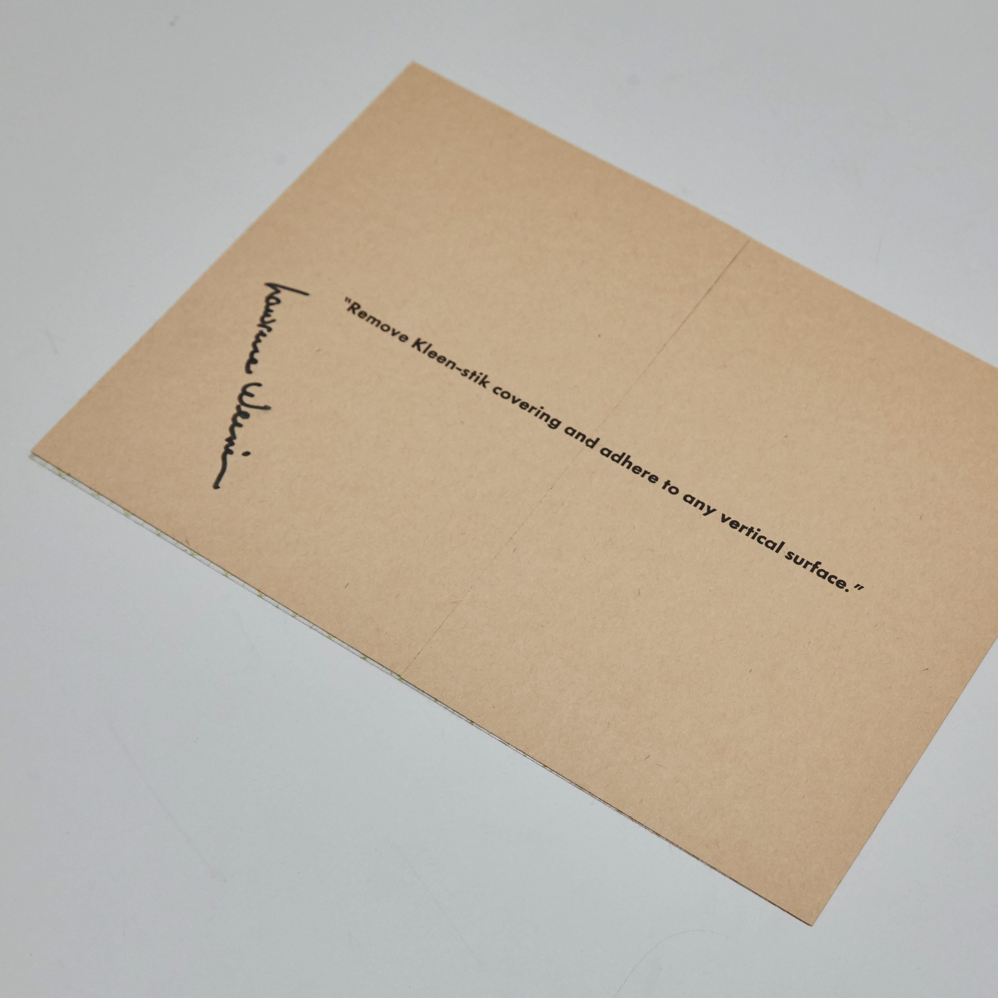 Post-Modern Lawrence Weiner Hand Signed Artwork 'Turf, Stake and String', 1968