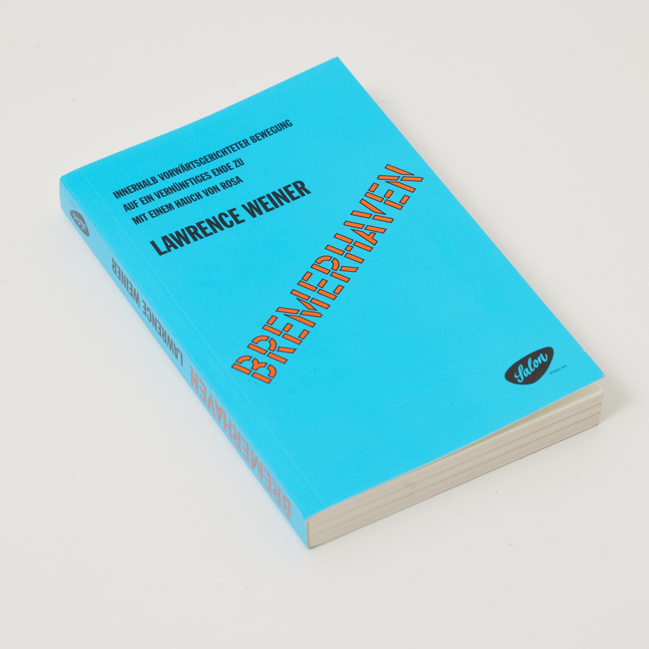 Postmoderno Lawrence Weiner Limited Edition Hand Signed Book, South London Gallery, 2014 in vendita