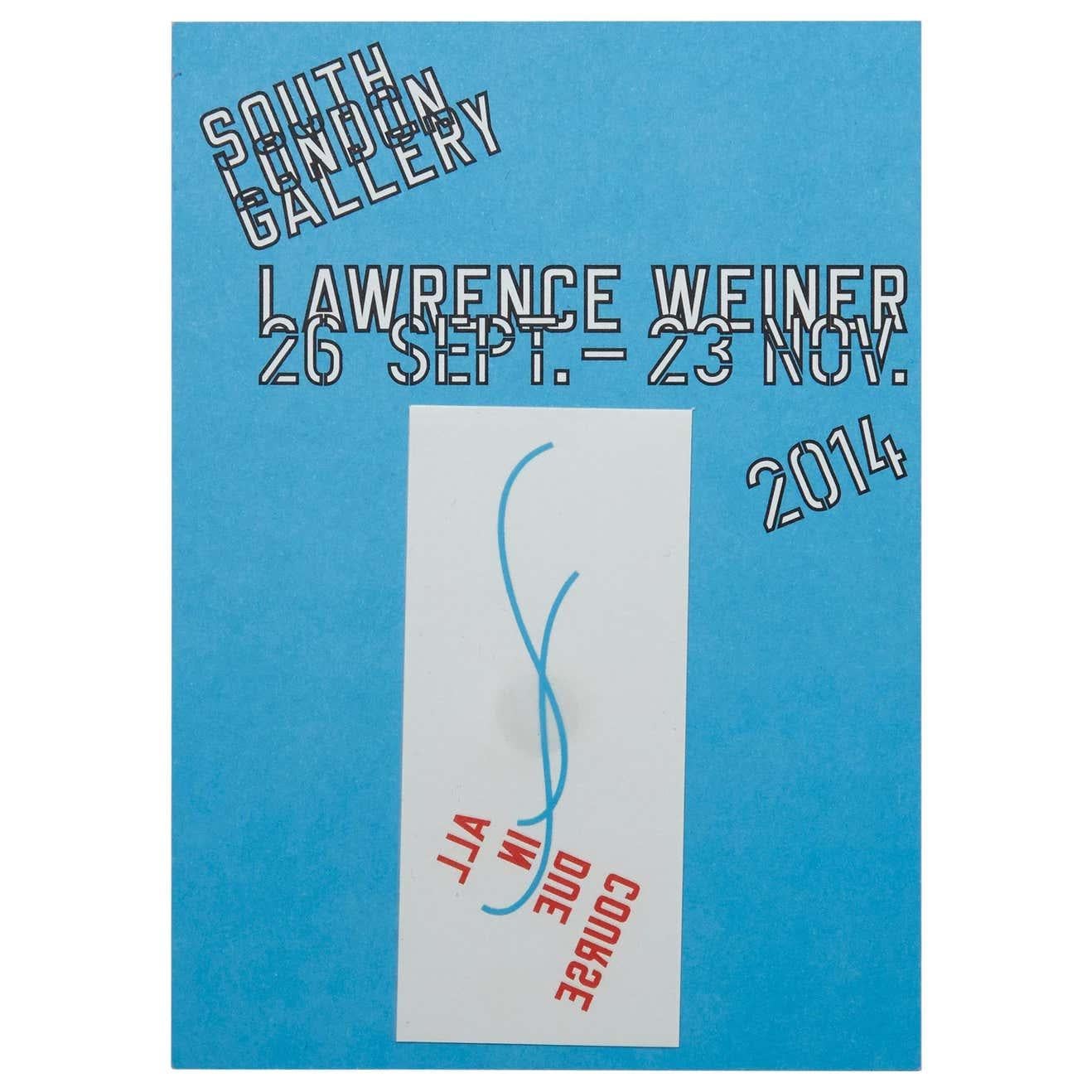 Lawrence Weiner Limited Edition Tattoo, ALL IN DUE COURSE, South London Gallery  In Good Condition For Sale In Barcelona, Barcelona
