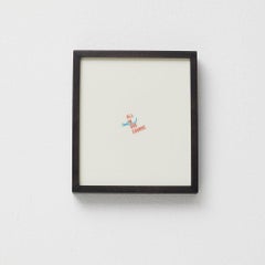 D'après Lawrence Weiner, All in Due Course, 2014, tatouage sur papier, encadré