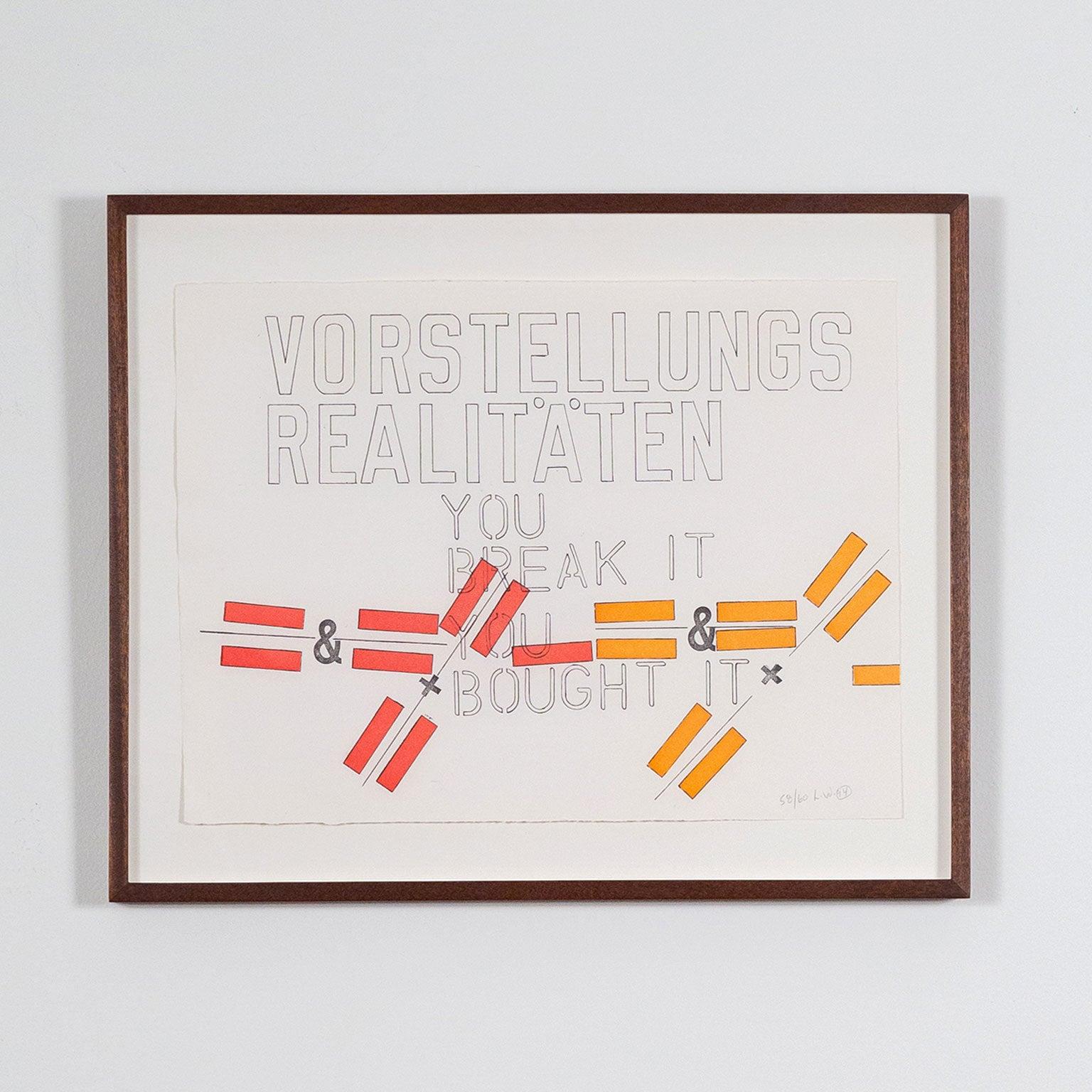 Réalités imaginaires - Print de Lawrence Weiner