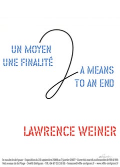 Lawrence Weiner-A Means to An End - Lithographie originale