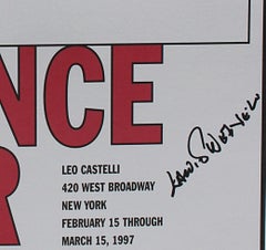 THEN NOW AND THEN: Leo Castelli Gallery poster (Hand Signed by Lawrence Weiner)