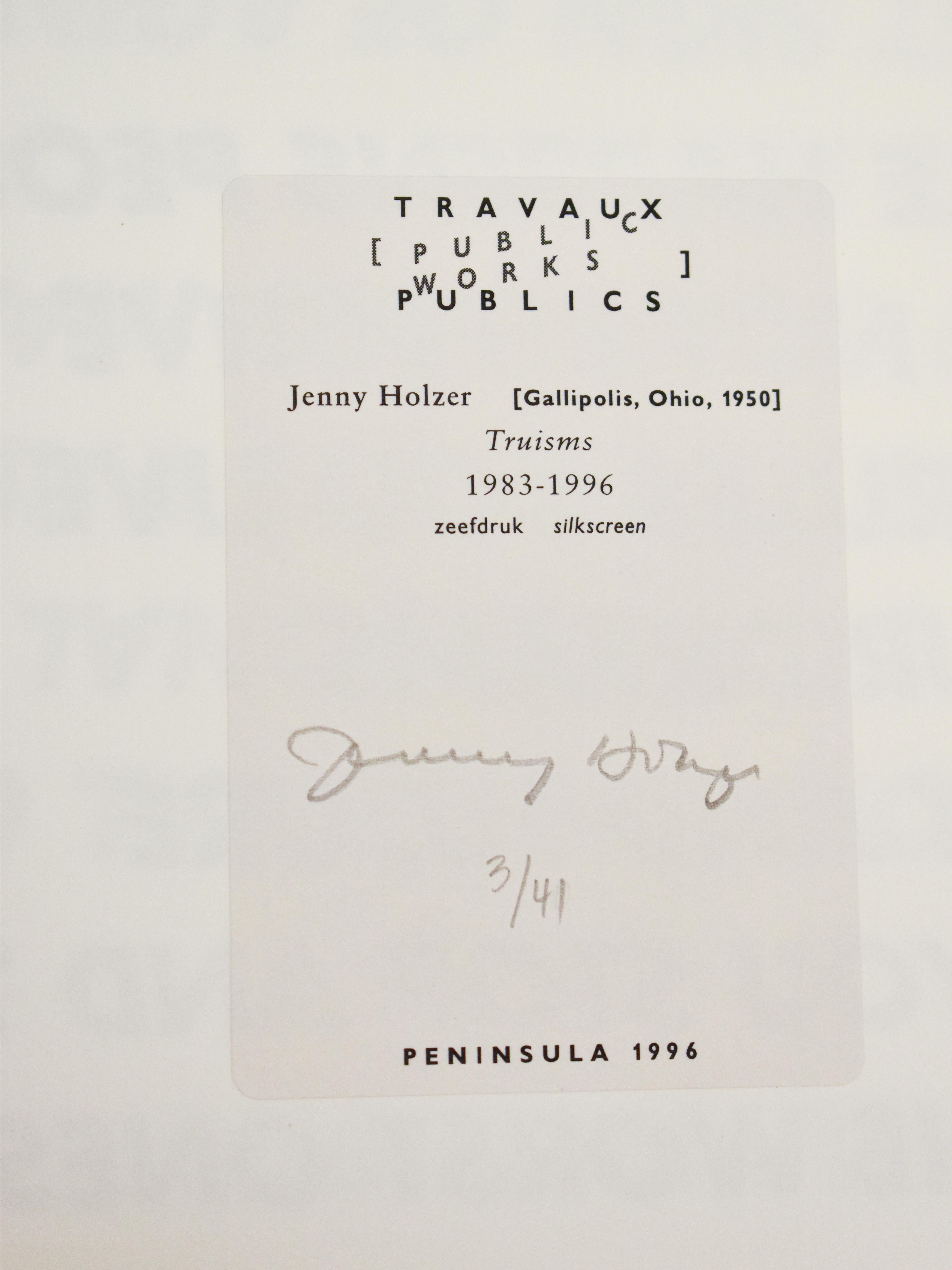 Travaux publics: Lawrence Steiner, Richard Long, Jenny Holzer and Joseph Kosuth For Sale 10