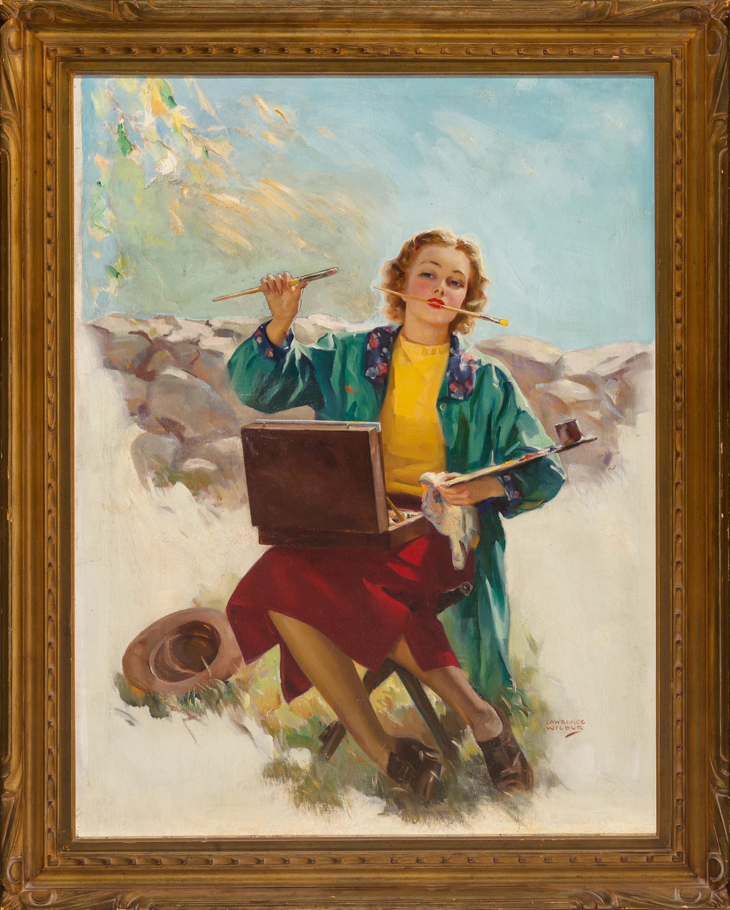 The Artist, This Week Magazine Cover, 1937 - Painting by Lawrence Wilbur