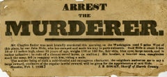 Arrest the Murderer - 1853 Broadside, Harris County, Texas