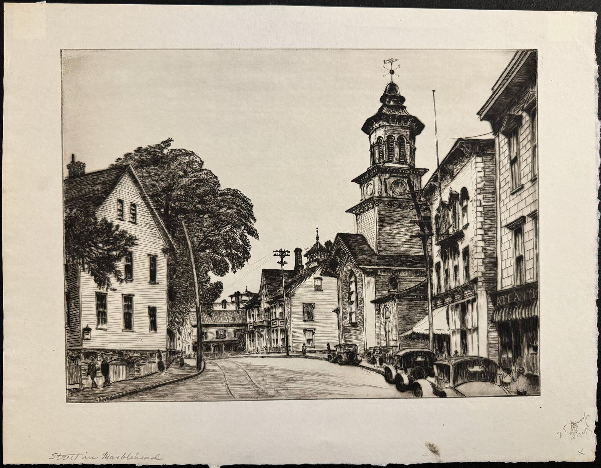 Calle en Marblehead, Massachussets - Print de Lawrence Wilbur