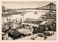 'The East River' — Mid-Century Graphic Realism, New York City