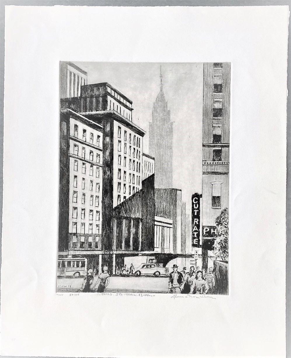 The Spire – New York – Print von Lawrence Wilbur