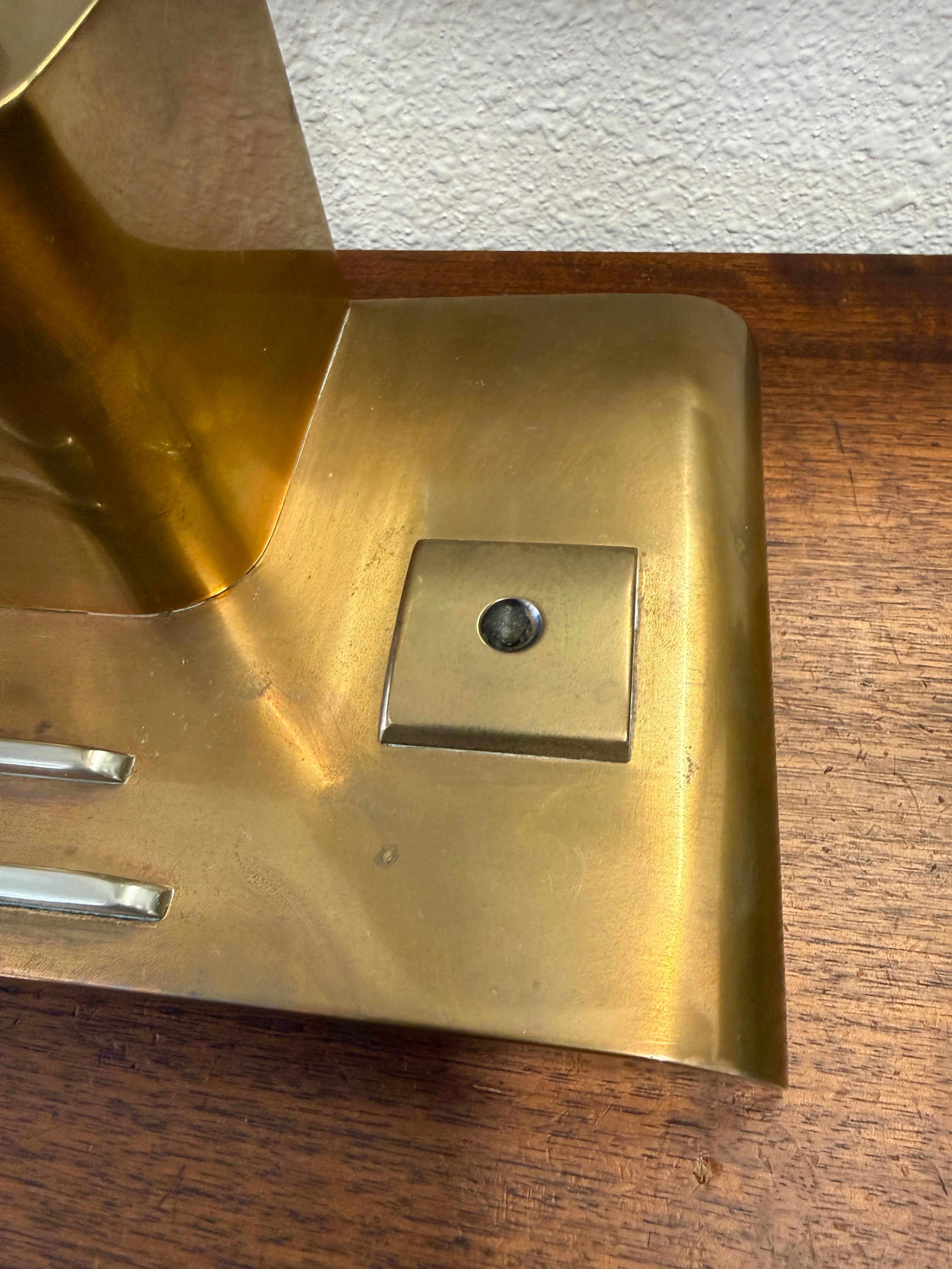 Lawson Art Deco Copper Clock in Working Order mediados del siglo XX en venta