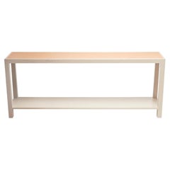 Lawson-Fenning 60" Narrow Console, Oak Frame w/ Cork Top, Modern Shelf Table