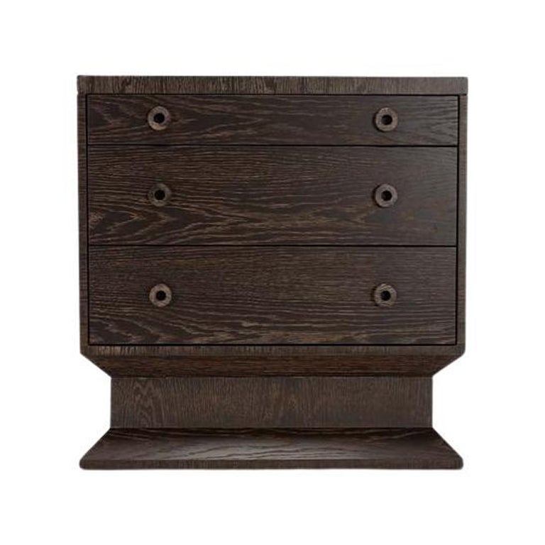 Mesita de noche Aquidneck de Lawson-Fenning, roble ceruso, cómoda moderna