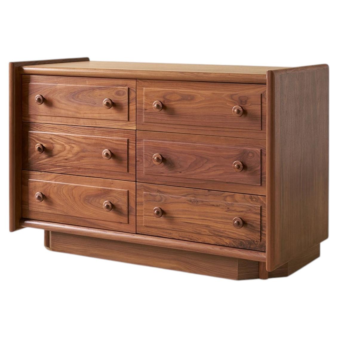 Lawson-Fenning Bosque 6 Drawer Dresser, Natural Walnut, Modern Chest of Drawers