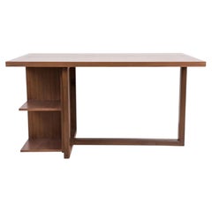 Lawson-Fenning Ivanhoe Desk, Natural Walnut, Modern Writing Desk w/ Shelves