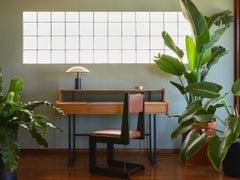 Lawson-Fenning Maker's Desk, Walnut w/ Peforated Metal, Modern Writing Desk