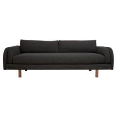 Lawson-Fenning Moreno Sofa, Boiled Wool & Solid Walnut, Modern Couch
