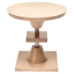 Lawson-Fenning Morro Side Table, Clear Oak, Modern Pedestal Table