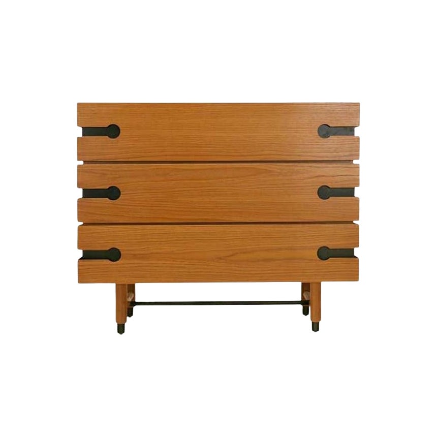 Lawson-Fenning Niguel Dresser, Oak w/ Brass Details, Modern Chest of Drawers