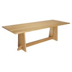 Lawson-Fenning Ojai Dining Table, Solid Oak Trestle Base And Top, Modern Style