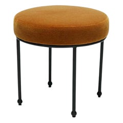 Lawson-Fenning Petite Orsini Ottoman, Mohair Cushion, Modern Foot Stool