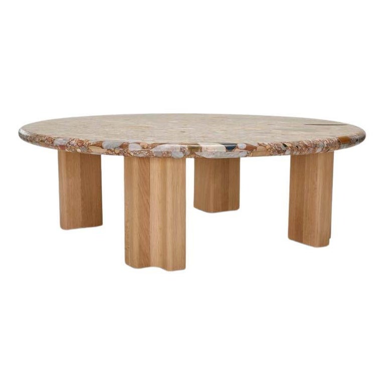 Lawson-Fenning San Rafael Coffee Table, Marble Top Round Cocktail Table