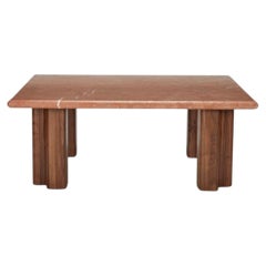 Table basse Lawson-Fenning San Rafael, table de salon carrée avec plateau en marbre