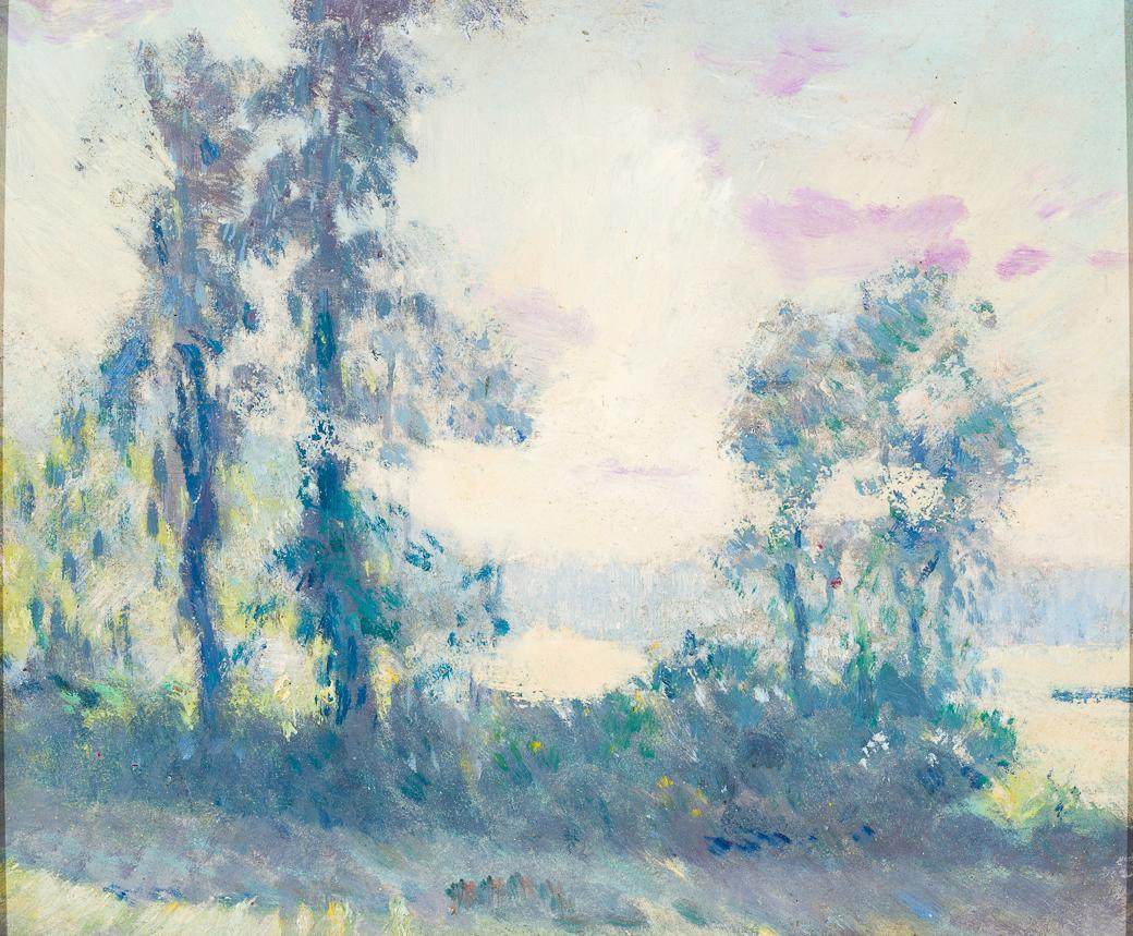 Lawton Parker Landscape Painting - "Sunlit Landscape, " Lawton Silas Parker, Impressionist Landscape