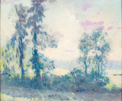 Antique "Sunlit Landscape, " Lawton Silas Parker, Impressionist Landscape
