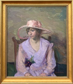 “Young Woman with Pink Hat”