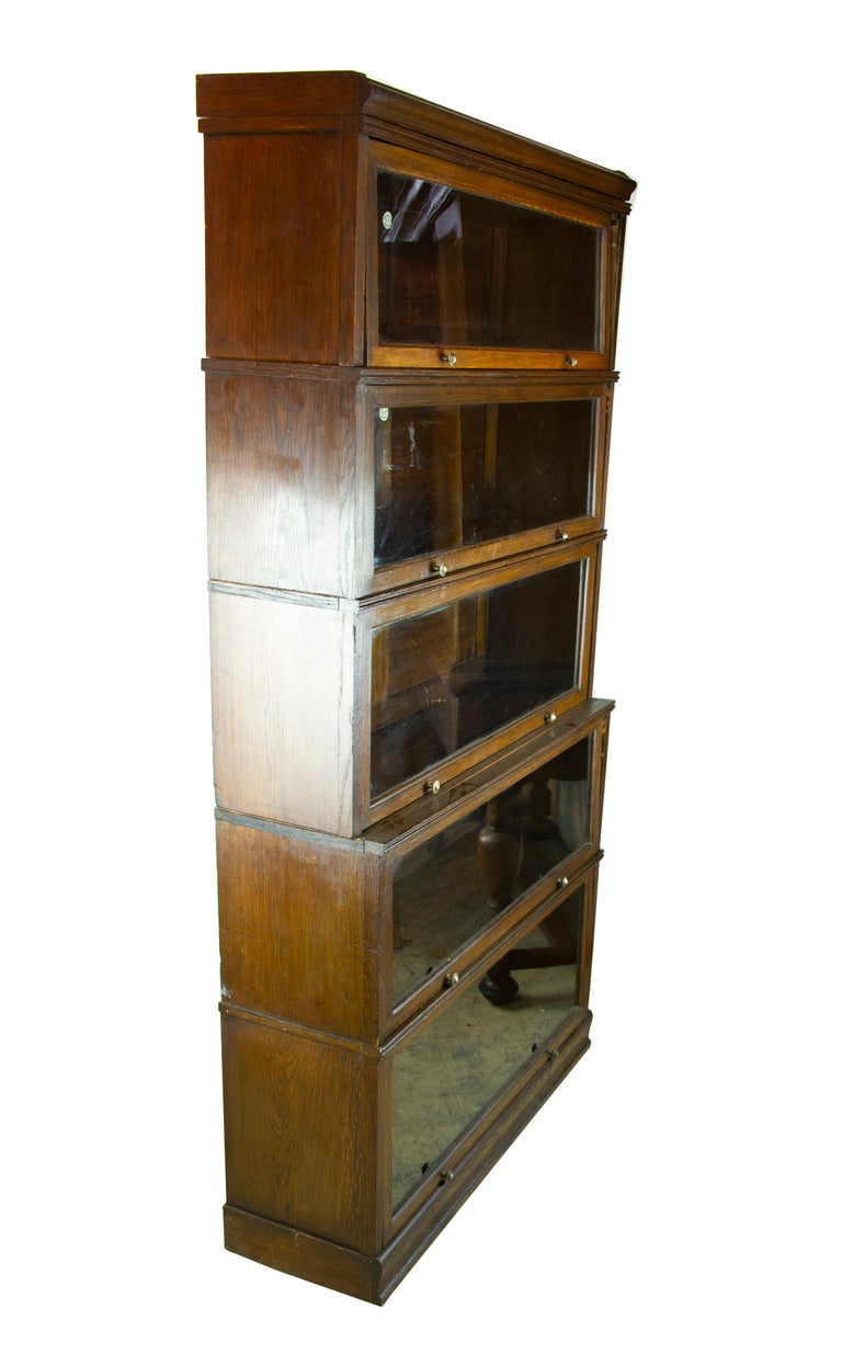 Lawyers Bookcase, Oak Bookcase, Barristers Bookcase, Scotland 1920