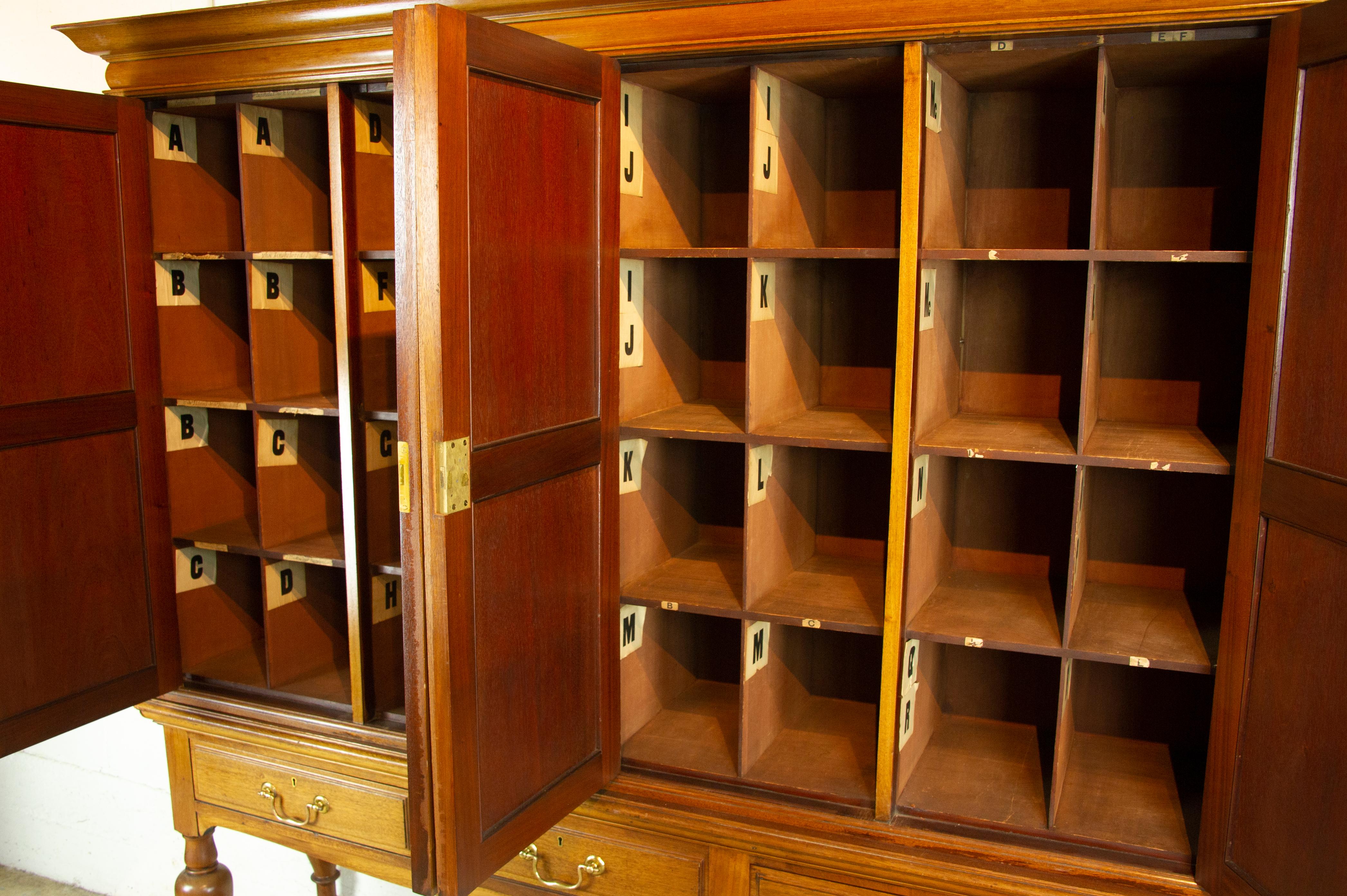 Hand-Crafted Lawyers Cupboard, Barristers Cupboard, Antique Estate Cupboard, Scotland For Sale