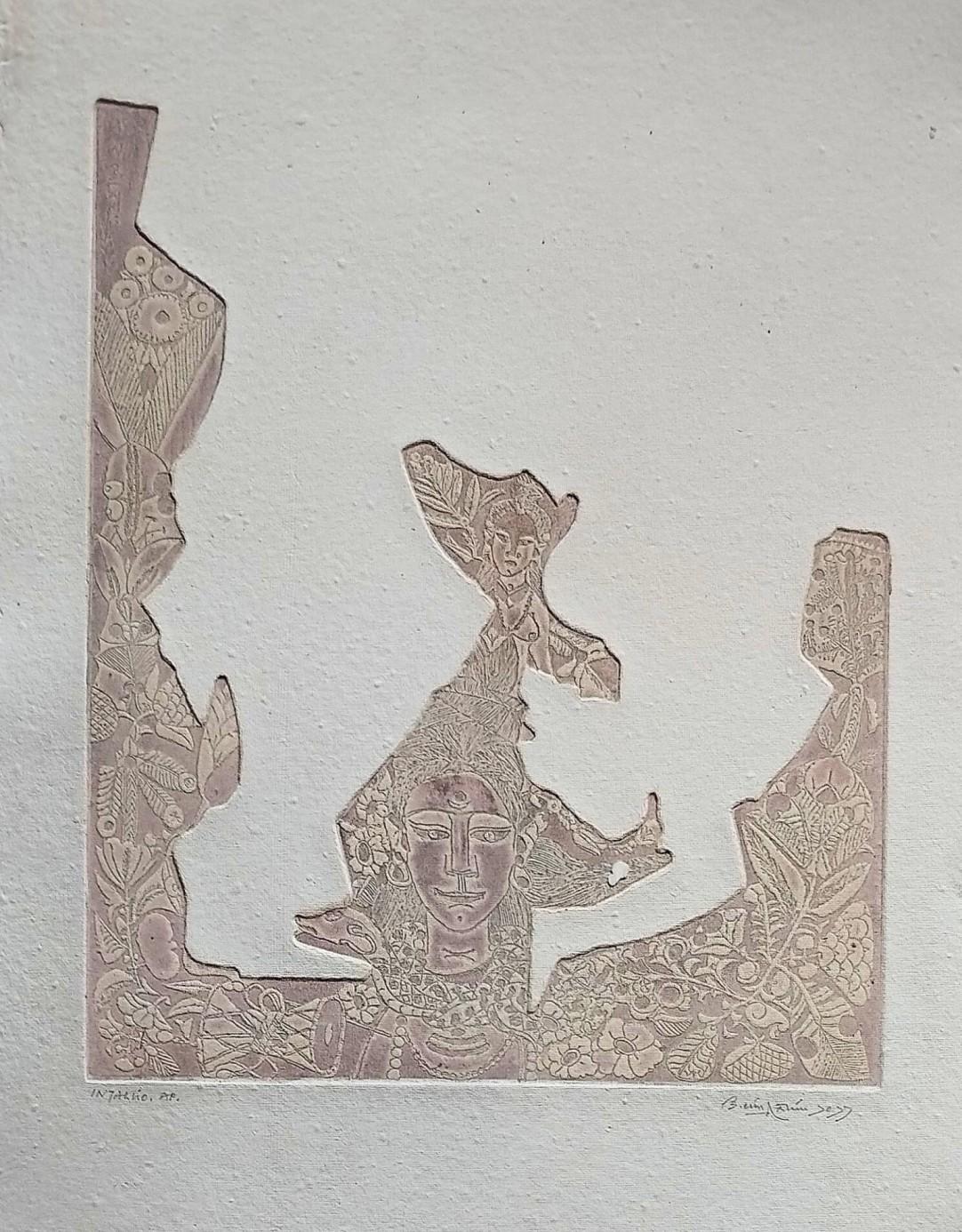 K. Laxma Goud 
Untitled, Intaglio on paper
Size of the Etching 10.5 x 8 inches    26.7 x 20.3 cm
Size of thePaper : 15 x 11 inches  

( Set of 2 Works )

( unframed & delivered )

Style : Goud displays versatility over a range of mediums, from