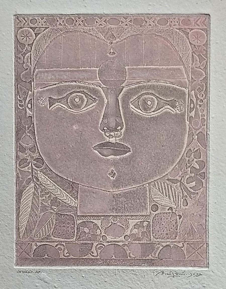 Untitled, Intaglio on Paper Modern Artist Laxma Goud "In Stock" (Set of 2 Works)