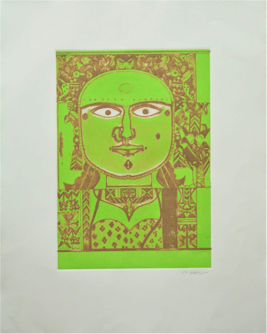Untitled, Intaglio on Paper by Modern Indian Artist Laxma Goud "In Stock"