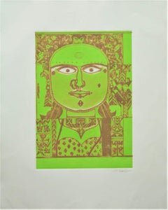 Untitled, Intaglio on Paper by Modern Indian Artist Laxma Goud "In Stock"