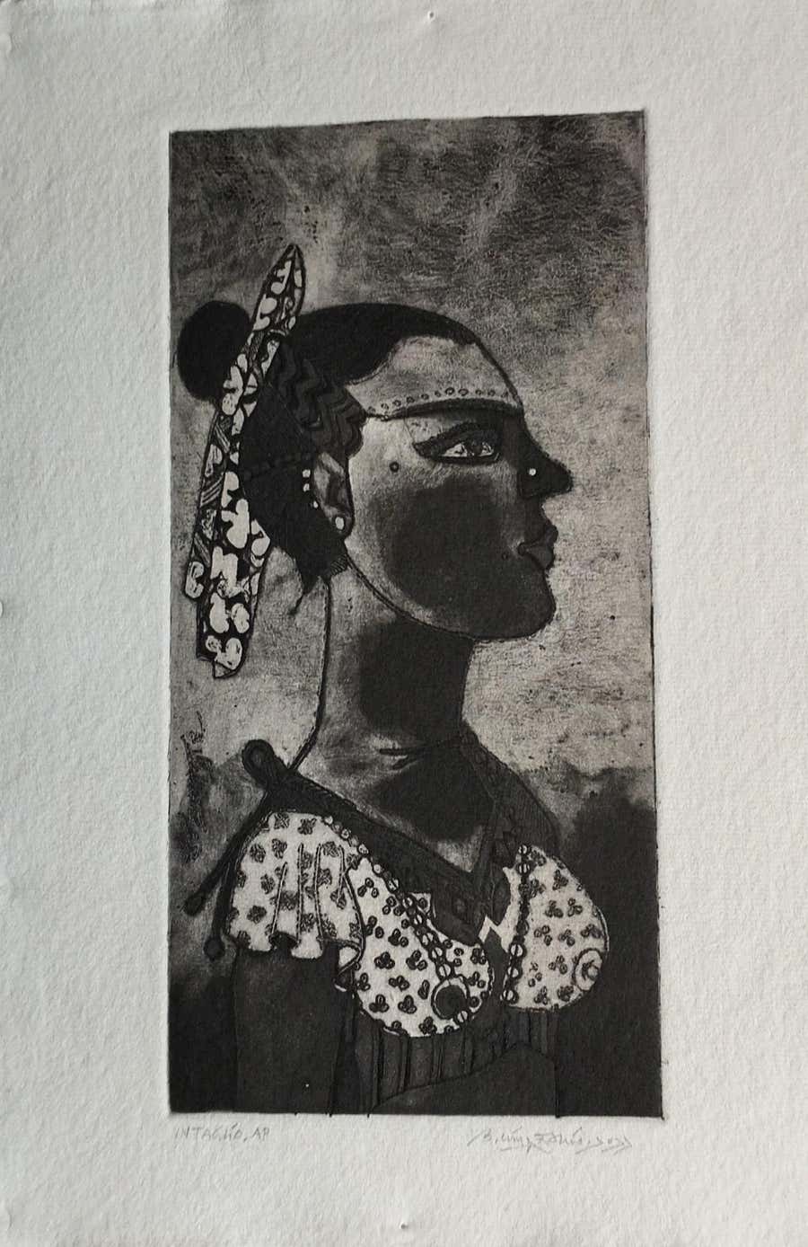Untitled, Intaglio on Paper, Modern Indian Artist "In Stock"