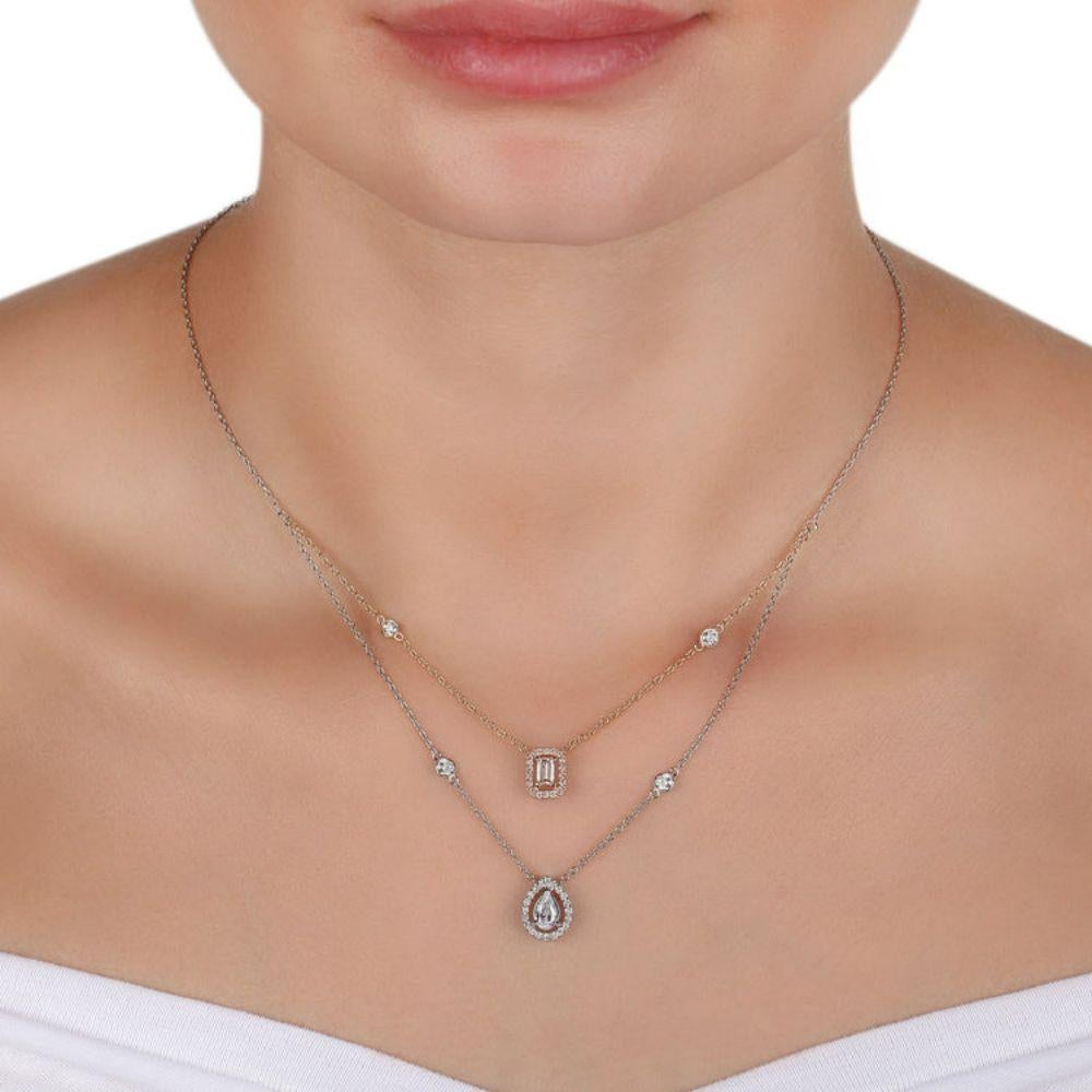 Collier de diamants en or jaune et blanc 18 carats, taille mixte, 1,20 cts

1.20 carats de diamants, couleur G-H, pureté VS-SI
4,8-5,0 grammes d'or jaune et blanc 18 carats
Disponible dans d'autres couleurs : Or blanc 18K & Or jaune 18K
Disponible