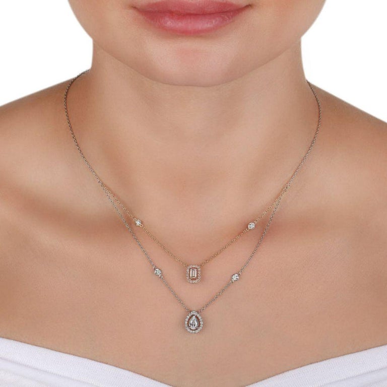 Mixed Colour Die Cut Almond Necklace