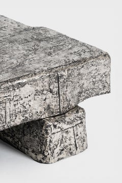 “Layer Over Layer” Coffee Table in Cast White Bronze by Linde Freya Tangelder