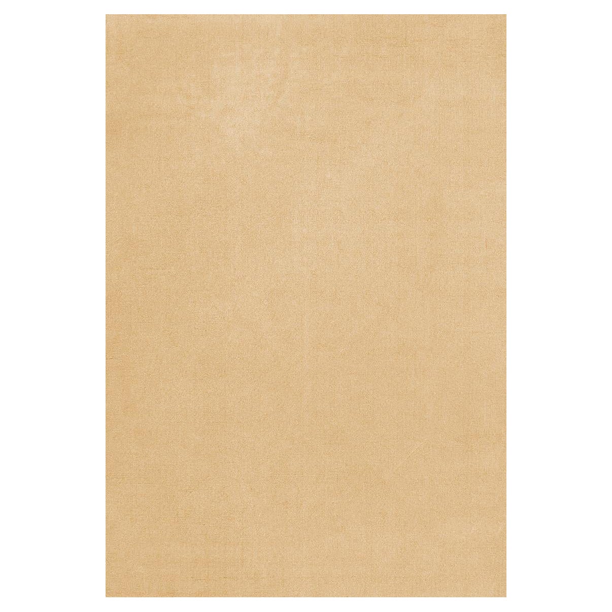 Layered Classic Wool Rug Harvest Yellow - Solid Color Handtufted Teppich im Angebot