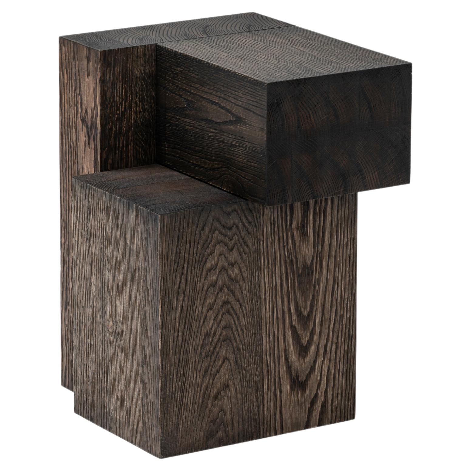 Layered Oak Wood Stool by Hyungshin Hwang For Sale