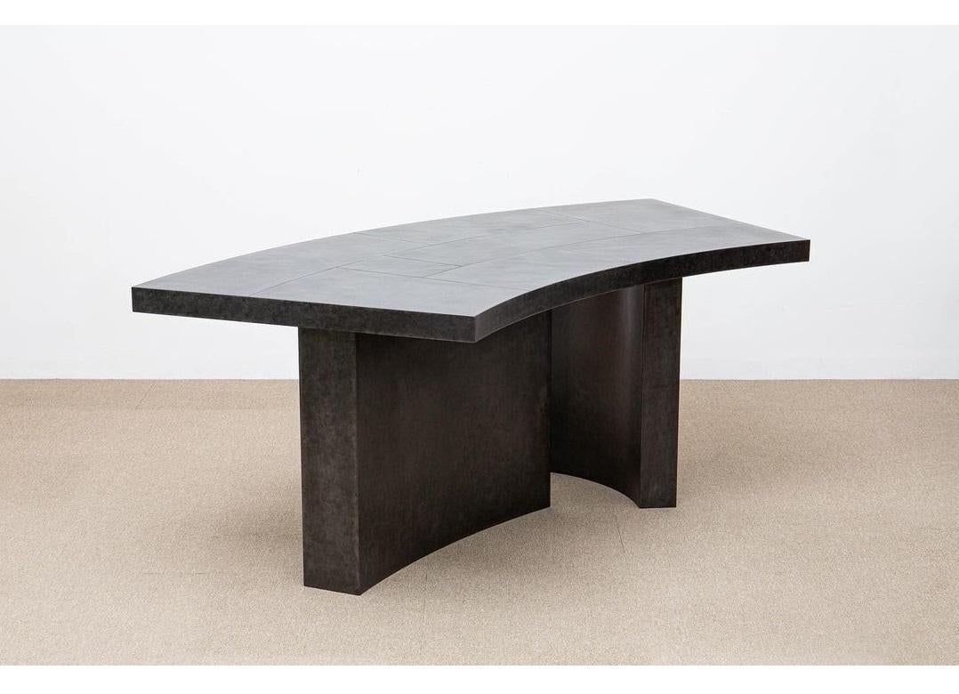 Post-Modern Layered Parkerized Steel Desk I by Hyungshin Hwang
