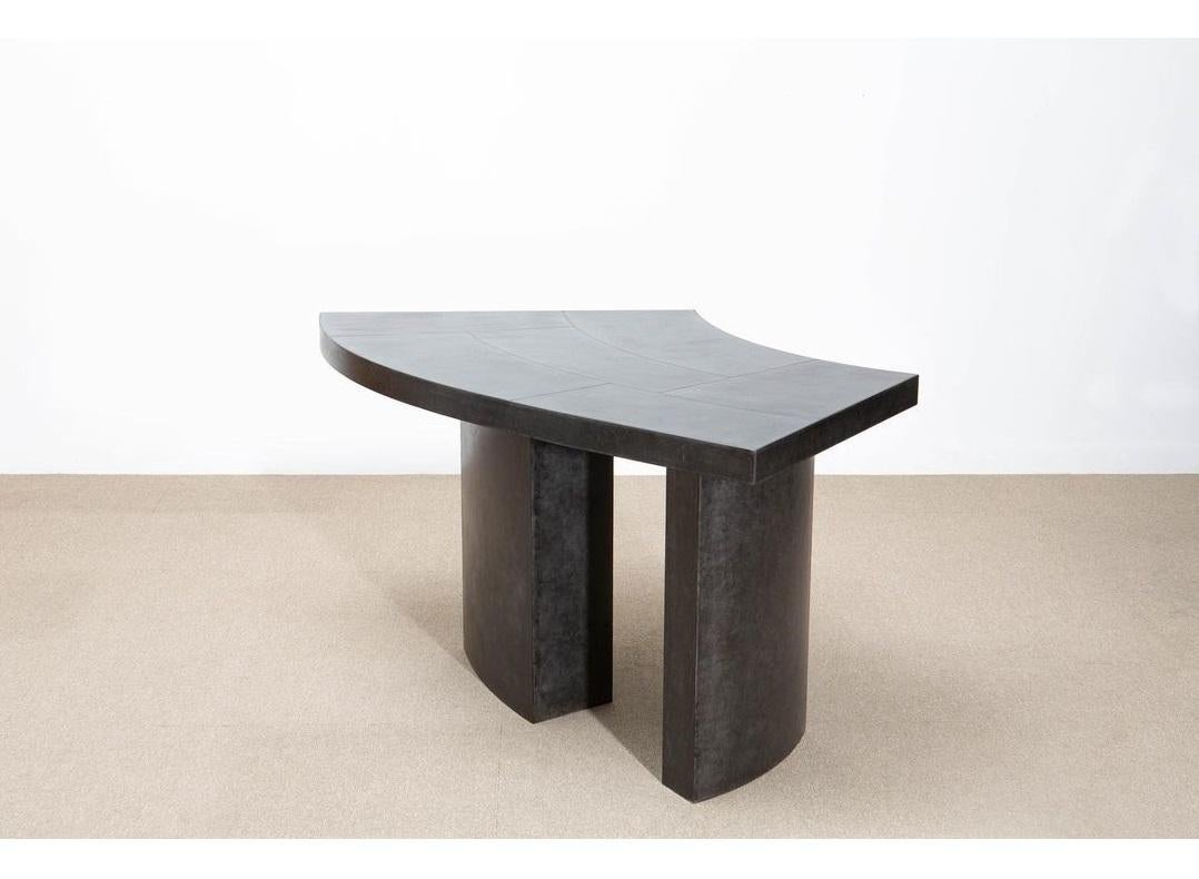 Post-Modern Layered Parkerized Steel Desk II by Hyungshin Hwang For Sale