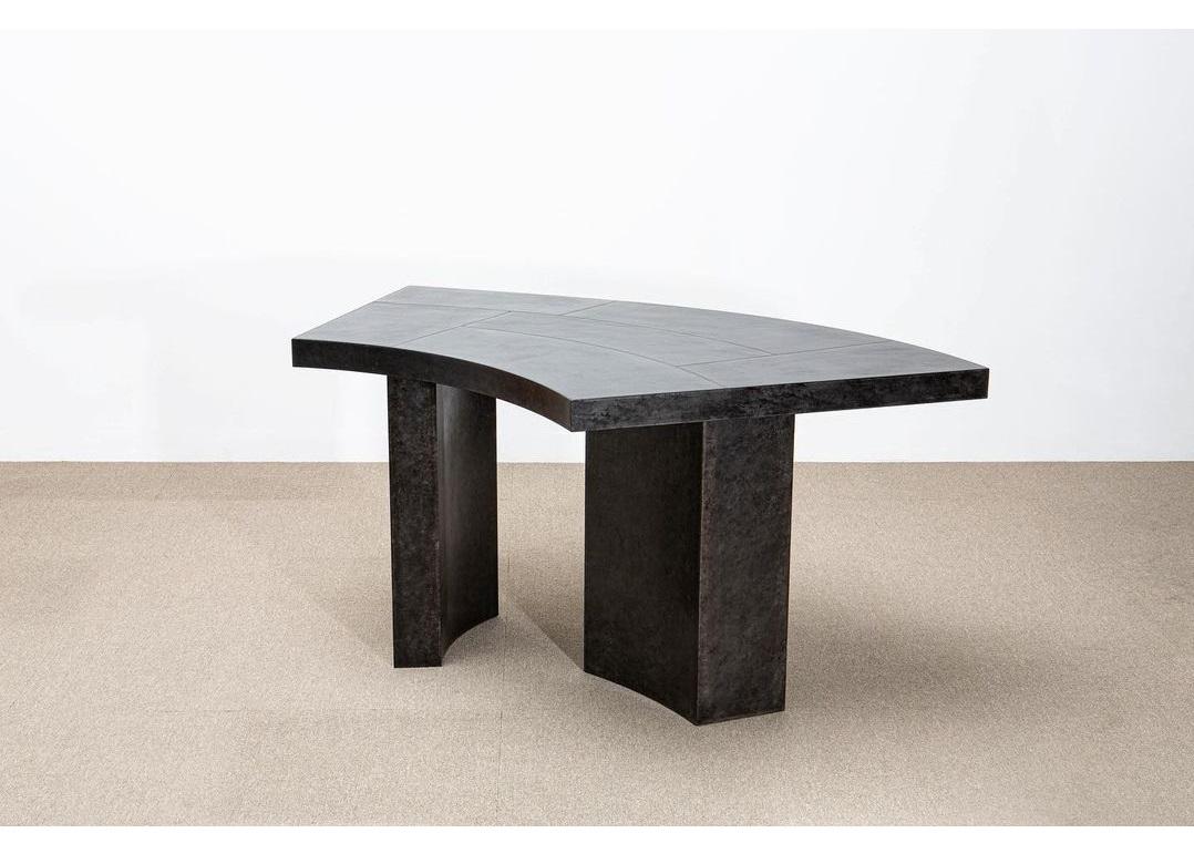 Korean Layered Parkerized Steel Desk II by Hyungshin Hwang For Sale