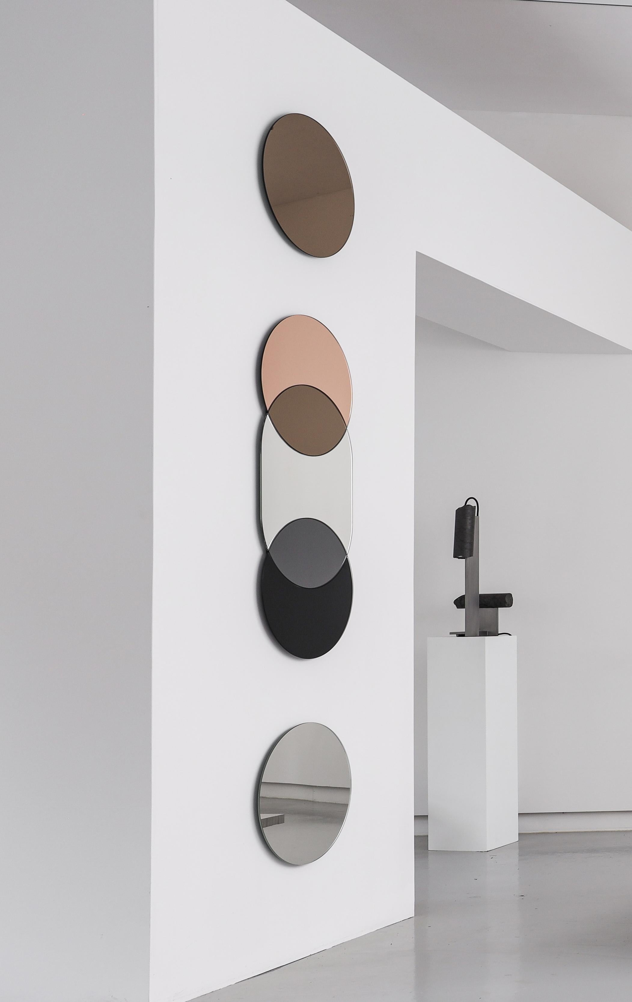 Dutch 'Layered Silhouettes - Circles' Mirrors by Rive Roshan For Sale