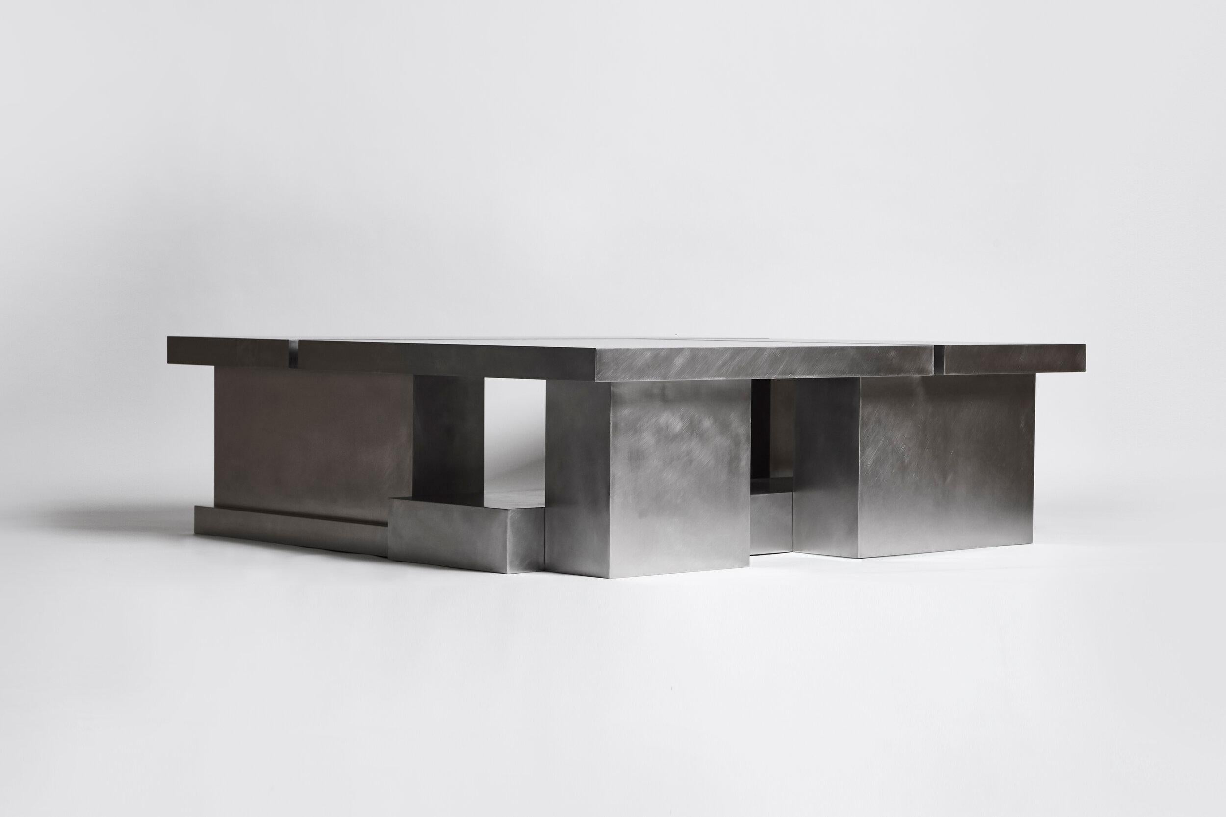 Post-Modern Layered Steel Coffee Table i by Hyungshin Hwang For Sale