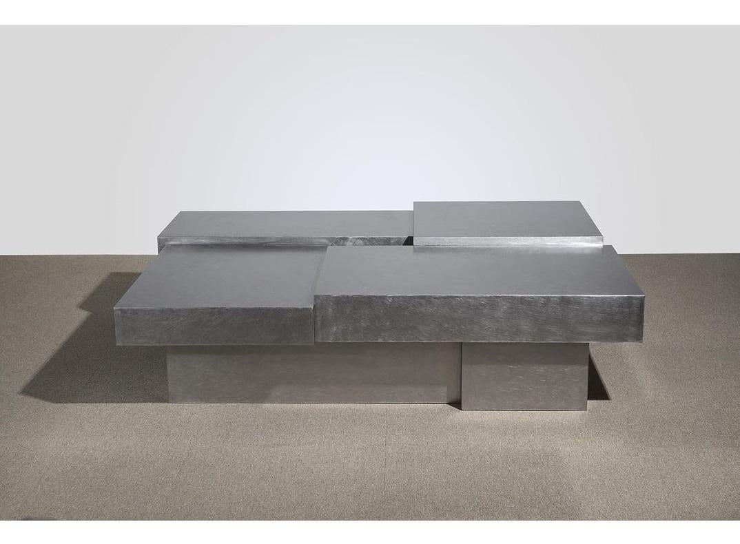 Post-Modern Layered Steel Coffee Table II by Hyungshin Hwang For Sale