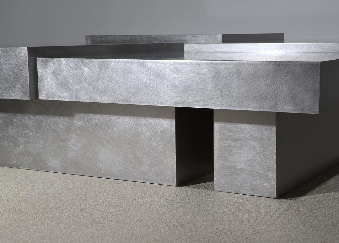 Korean Layered Steel Coffee Table II by Hyungshin Hwang
